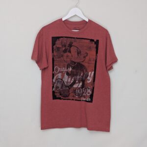 Disney Mickey Mouse Graphic T Shirt - Red Original 1928 Print - Size M
