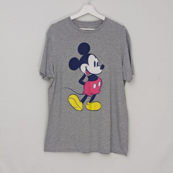 Disney Mickey Mouse Graphic T Shirt - Grey - Size L