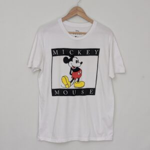 Disney Mickey Mouse Graphic T Shirt - White - Size L