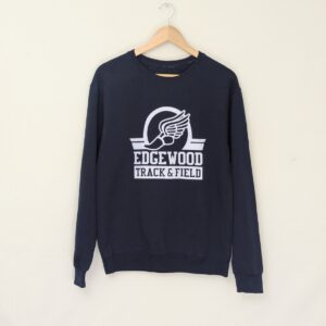 Edgewood Track & Field Sweatshirt - Navy Crewneck - Size Medium