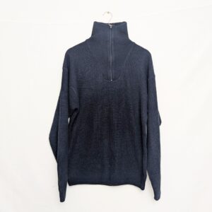 Elutex Quarter Zip Knit Jumper – Men’s Size L – Navy Blue