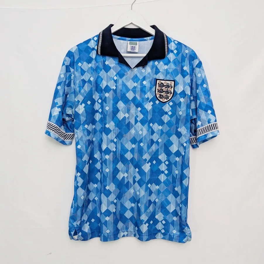 England Retro Away Football Shirt Score Draw 1990 Style Size M – Very Good