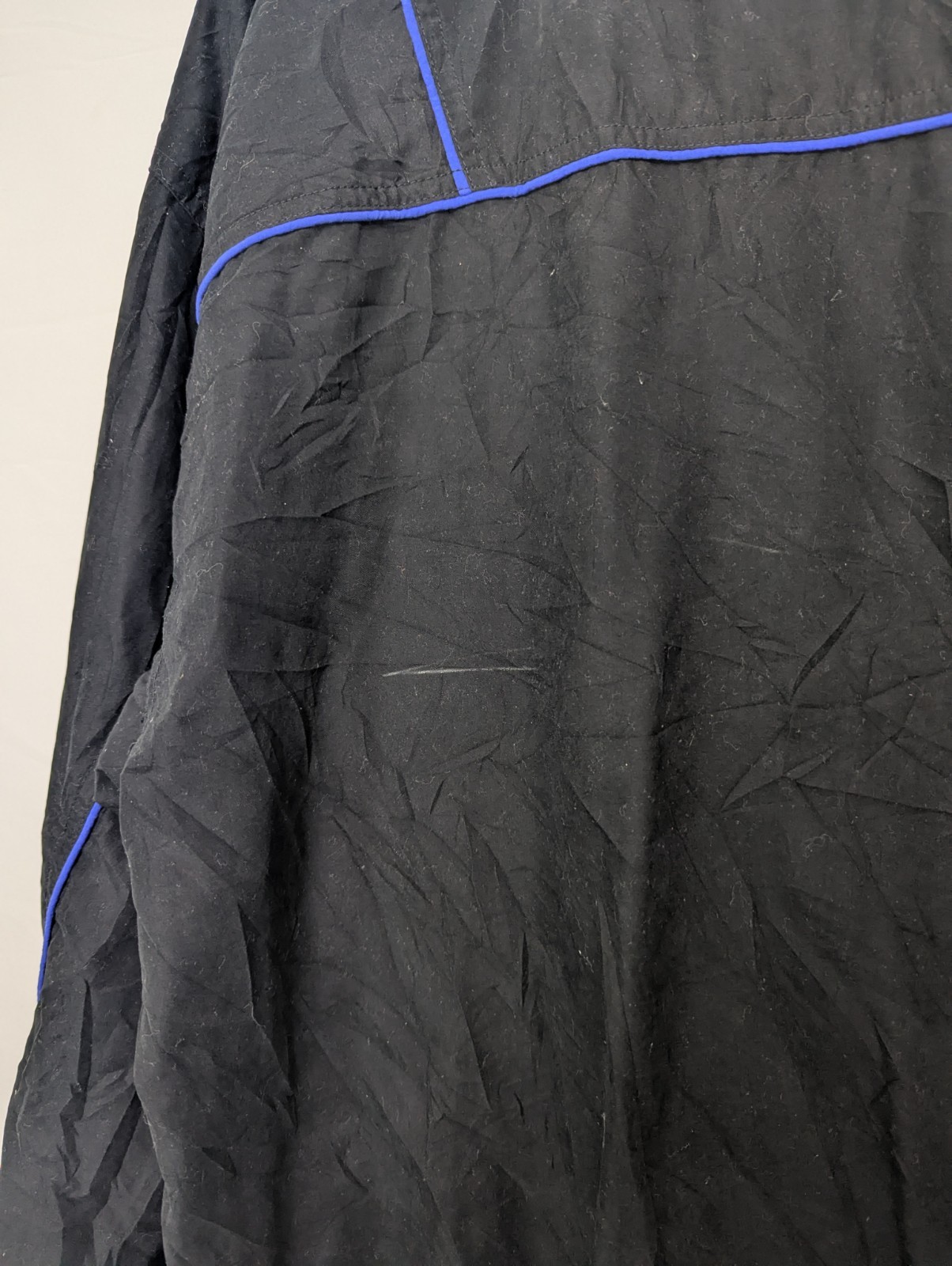 Fila Padded Track Jacket – Men’s Small – Black / Blue – Vintage