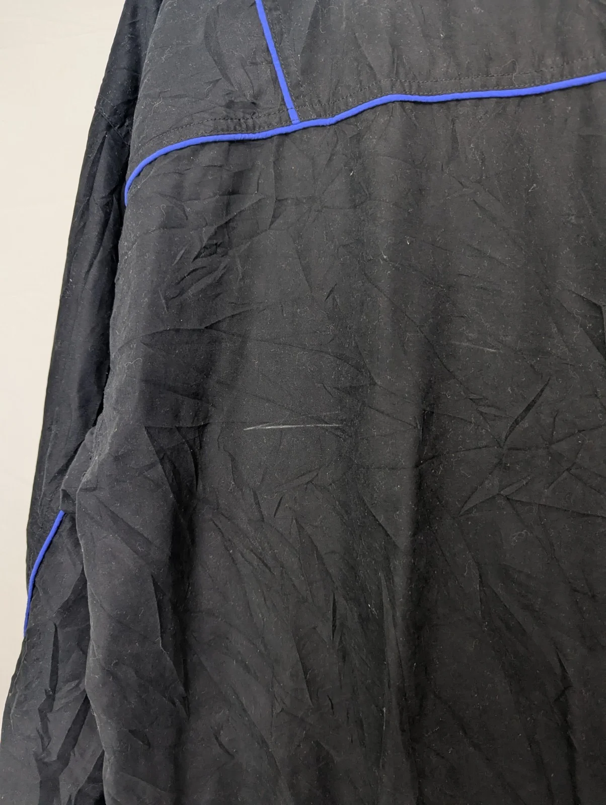 Fila Padded Track Jacket – Men’s Small – Black / Blue – Vintage