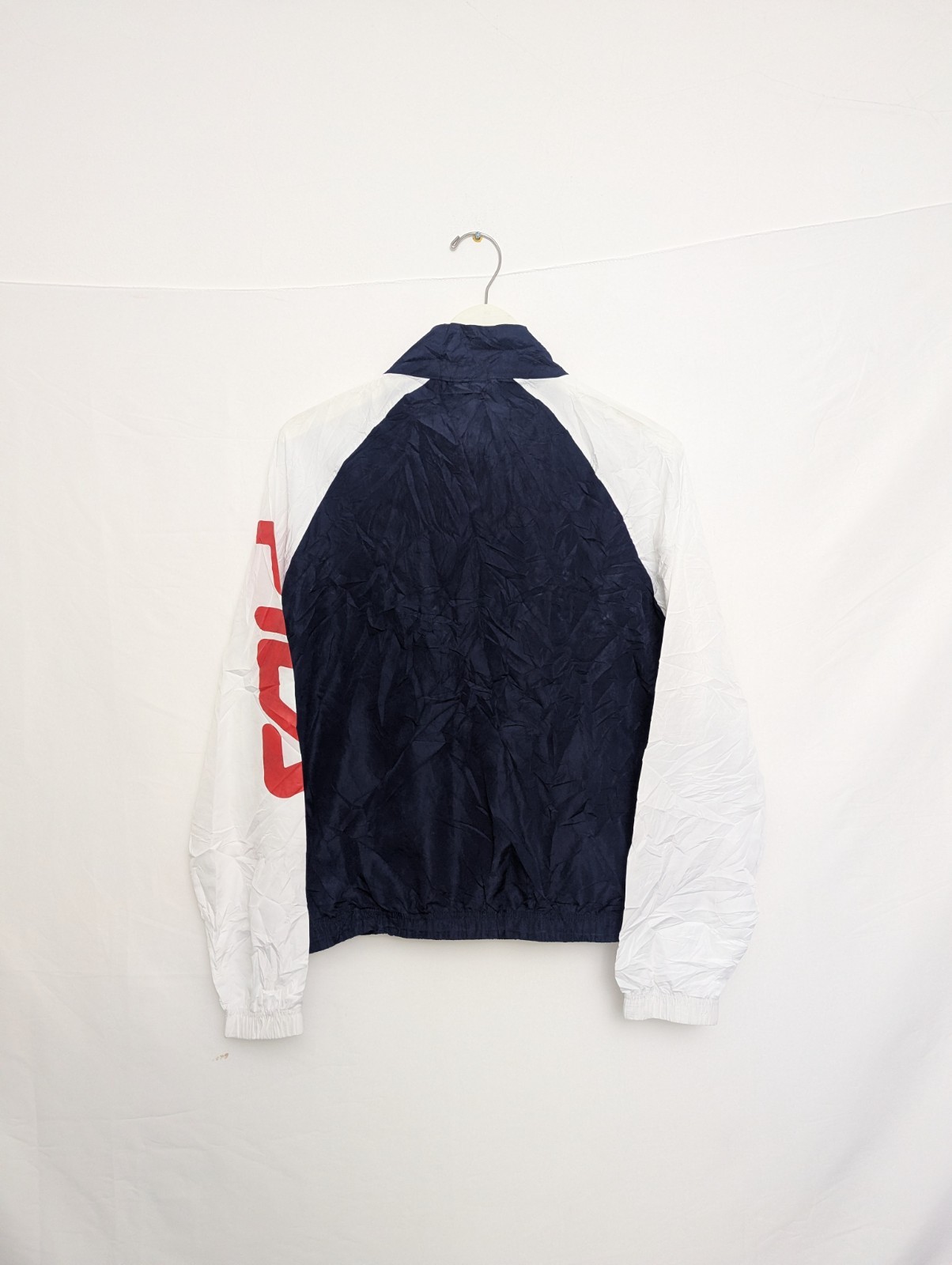 Fila Women’s Retro Windbreaker – Navy/white/red – Uk 14 – 2010s