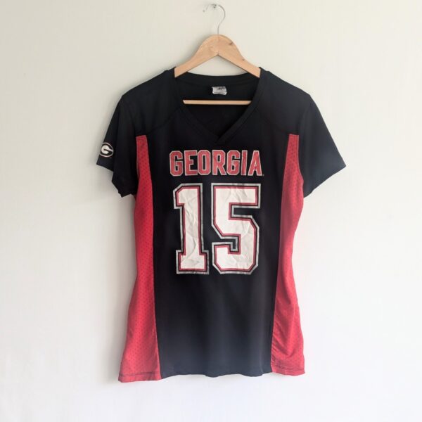 Georgia Bulldogs Jersey - Black/red - Number 15 - Ncaa - Mens Size Small