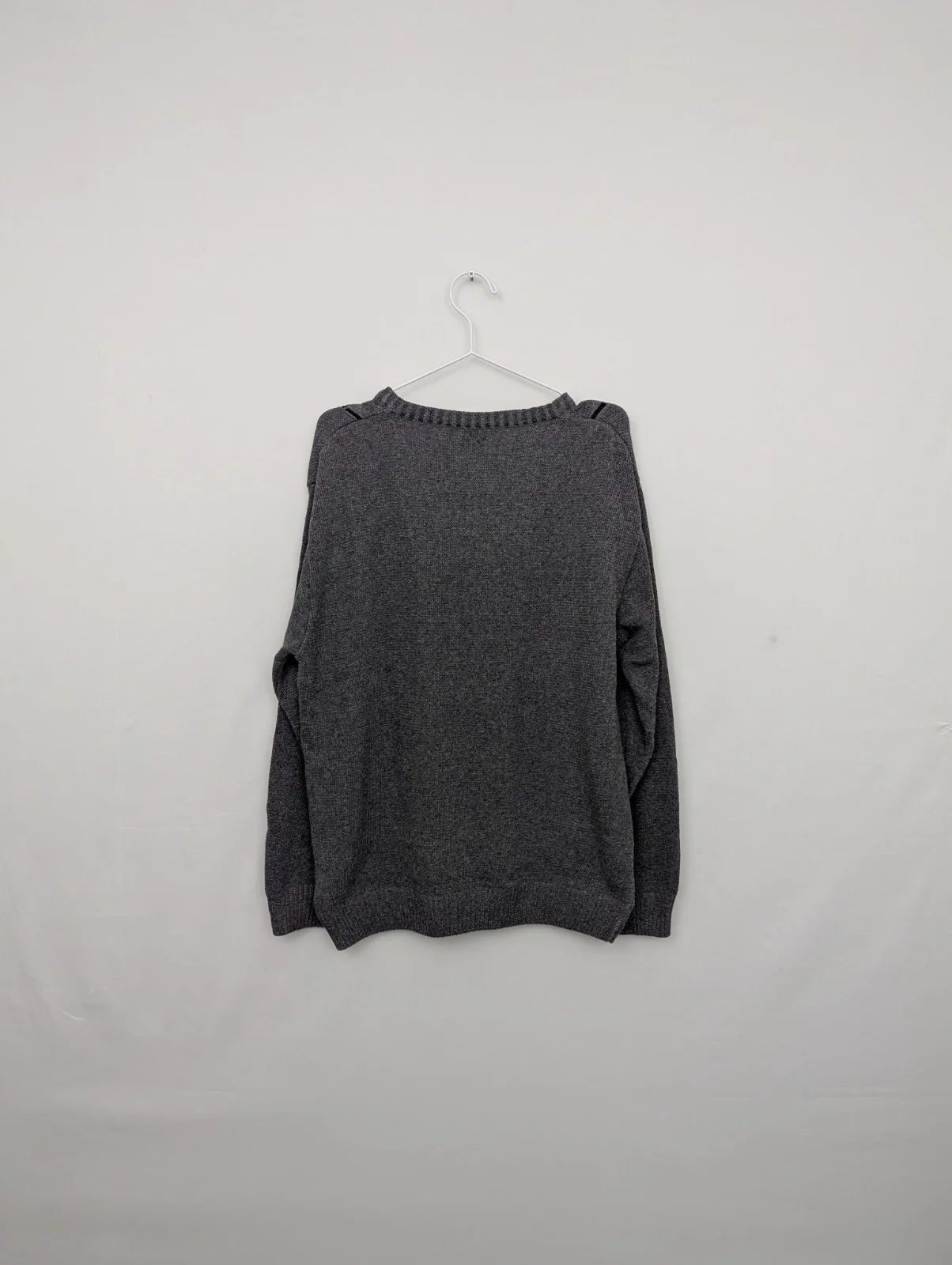 Gixan Pattern Knit Jumper - Grey - Size Large