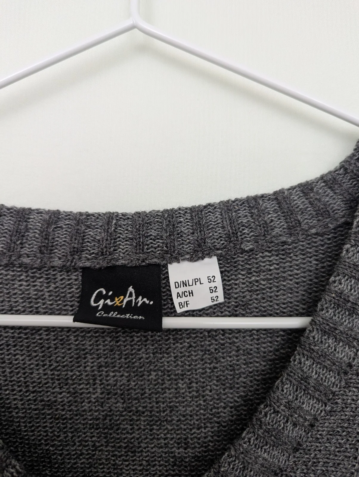 Gixan Pattern Knit Jumper - Grey - Size Large