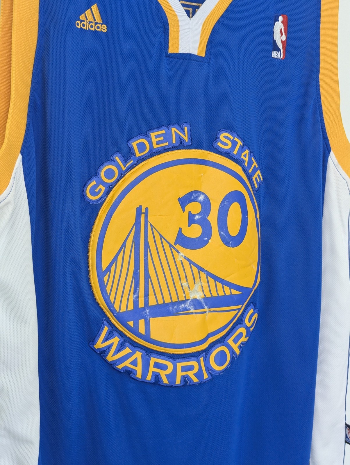Golden State Warriors Curry 30 Jersey - Blue - Size L - Adidas Nba Swingman