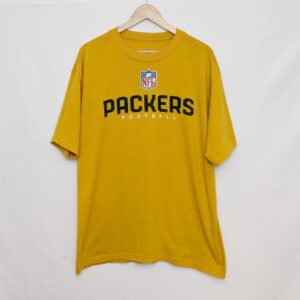 Green Bay Packers Reebok Nfl T-shirt - Men’s Large - Yellow Football Tee