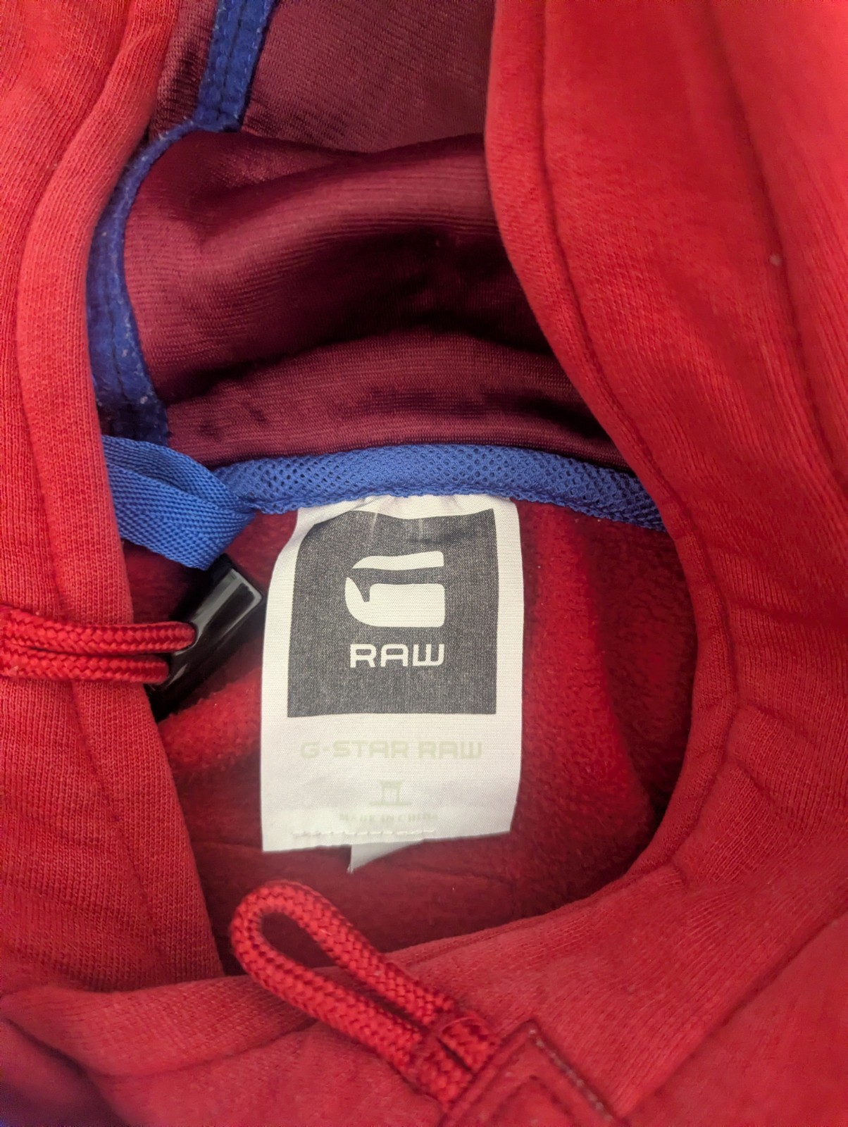 G-star Raw D5204 Hoodie – Red – Size L – 2010s Streetwear
