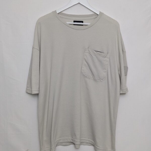 Jameson Carter Oversized T Shirt – Mens Large – Beige/Stone – Pocket Tee 2020s