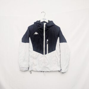 Kappa Hooded Windbreaker Jacket – Xs – Navy/white Colourblock – Full Zip