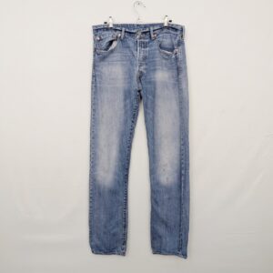 Levi’s 501 Men’s Jeans - W32 L34 - Blue - Straight Leg - Button Fly