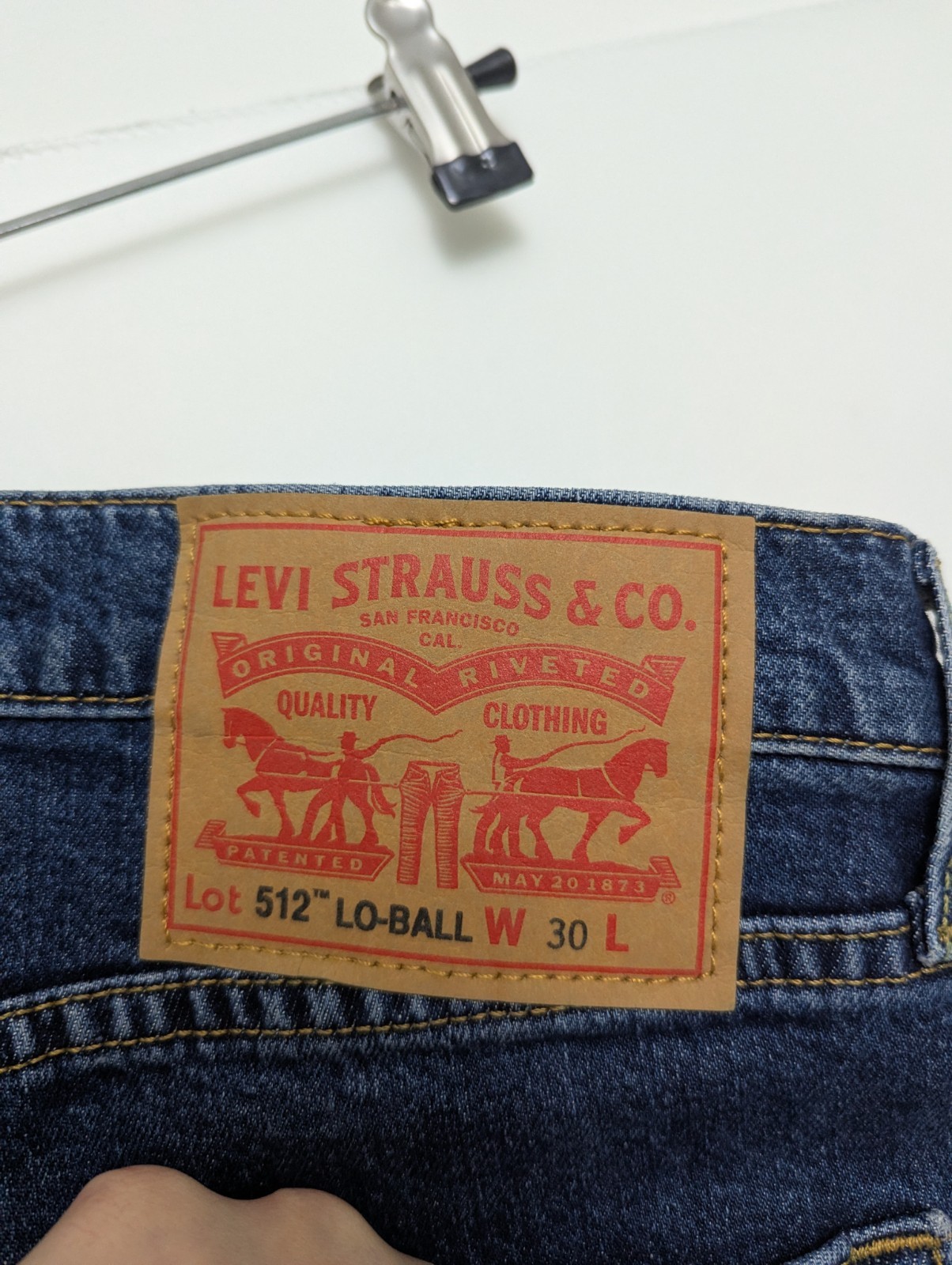 Levi’s 512™ Lo-ball Slim Taper Jeans – W30 L30 – Dark Blue Stretch Denim