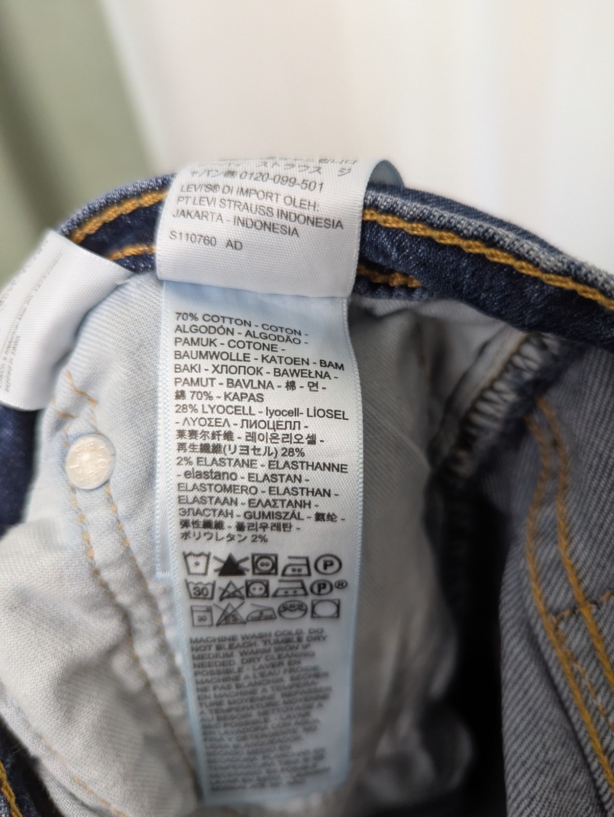 Levi’s 512™ Lo-ball Slim Taper Jeans – W30 L30 – Dark Blue Stretch Denim