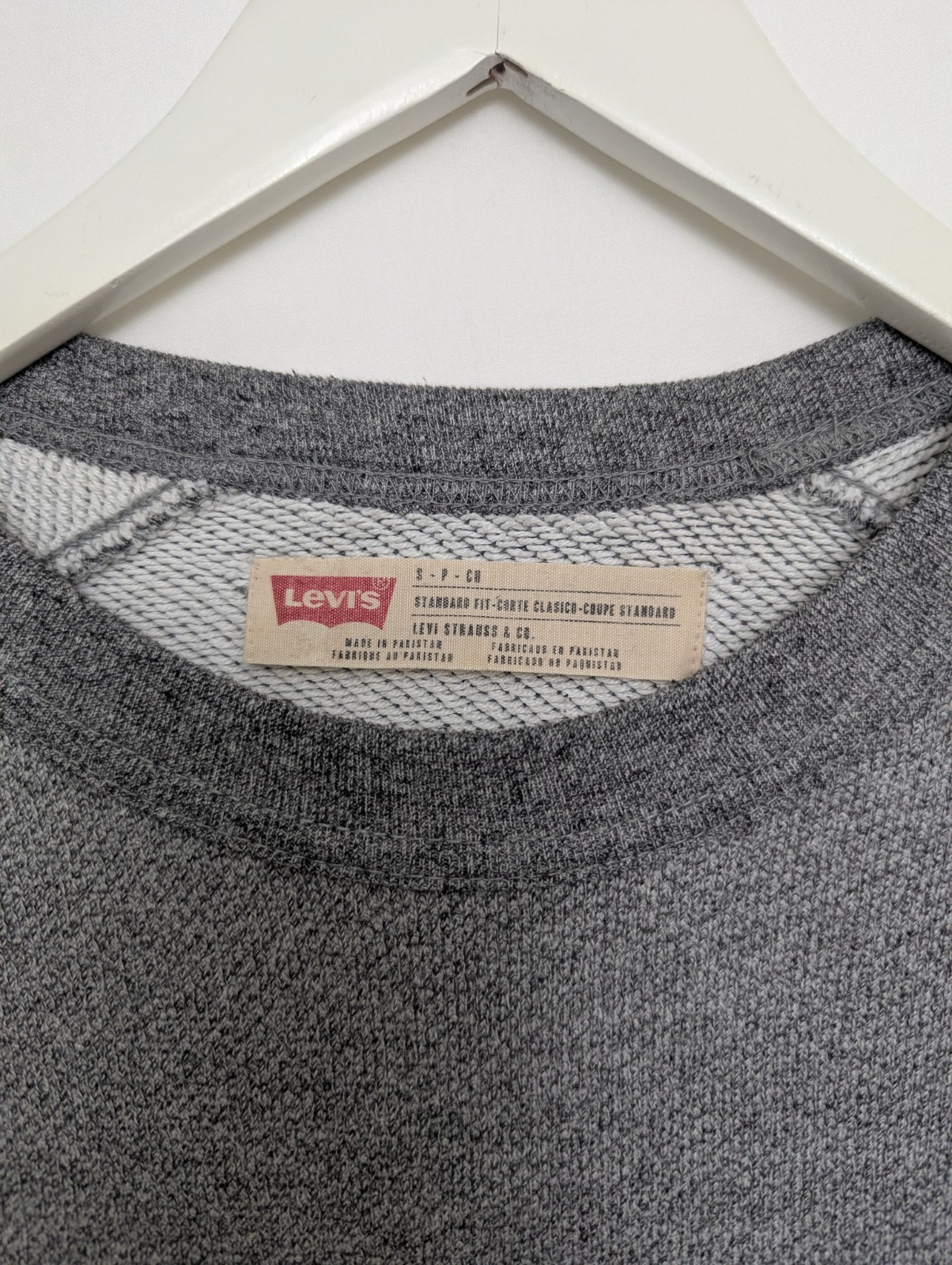 Levi’s Grey Crewneck Sweatshirt – Size Small – Mid 2010s – Classic Fit