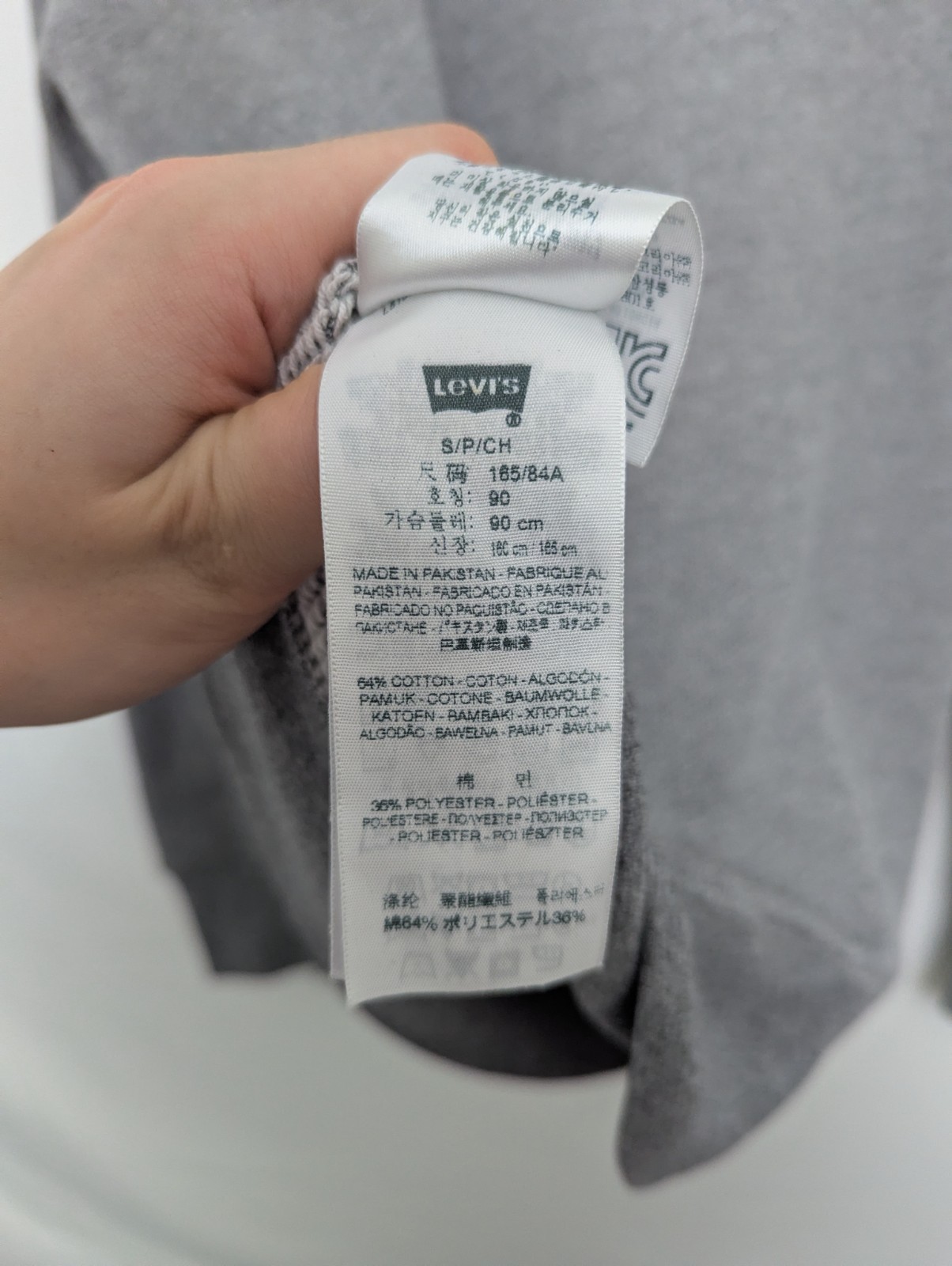 Levi’s Grey Crewneck Sweatshirt – Size Small – Mid 2010s – Classic Fit