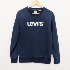 Levi’s Navy Logo Crewneck Sweatshirt - Mens Small - Long Sleeve