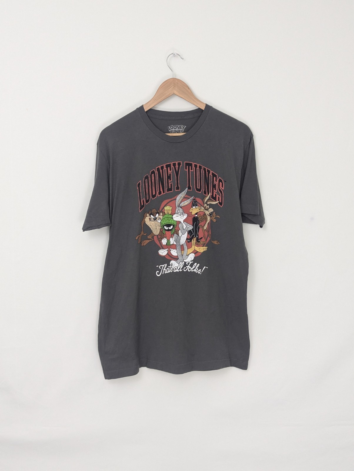 Looney Tunes Graphic T Shirt - Grey - Size L