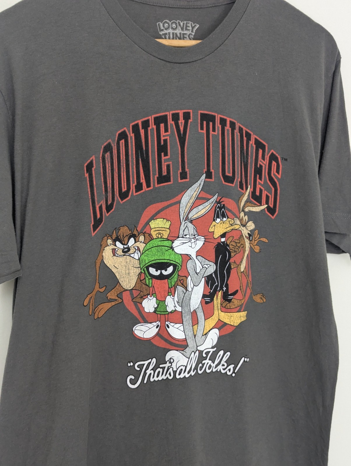 Looney Tunes Graphic T Shirt - Grey - Size L
