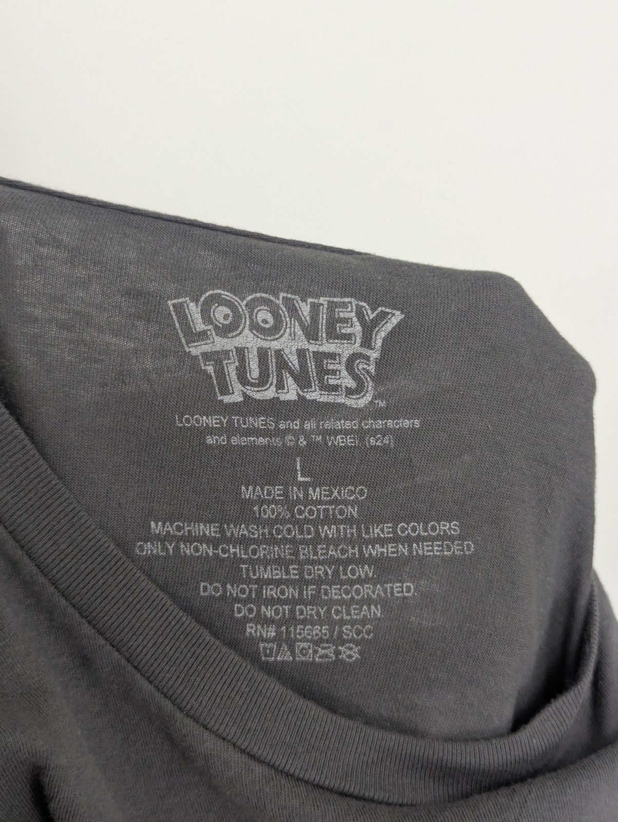 Looney Tunes Graphic T Shirt - Grey - Size L