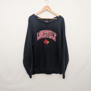 Louisville Cardinals Ncaa Sweatshirt - Black / Red - Size Large