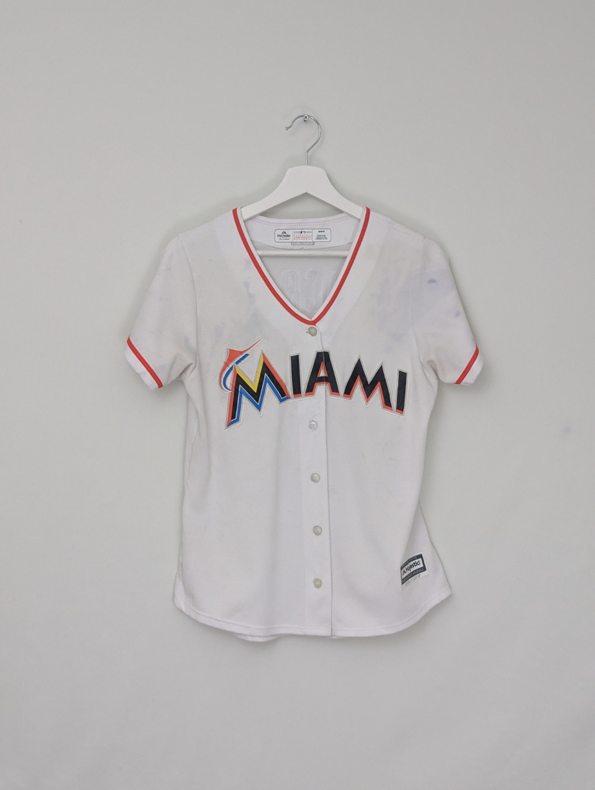 Majestic Miami Marlins Moncrief #21 Mlb Jersey - White - Size M
