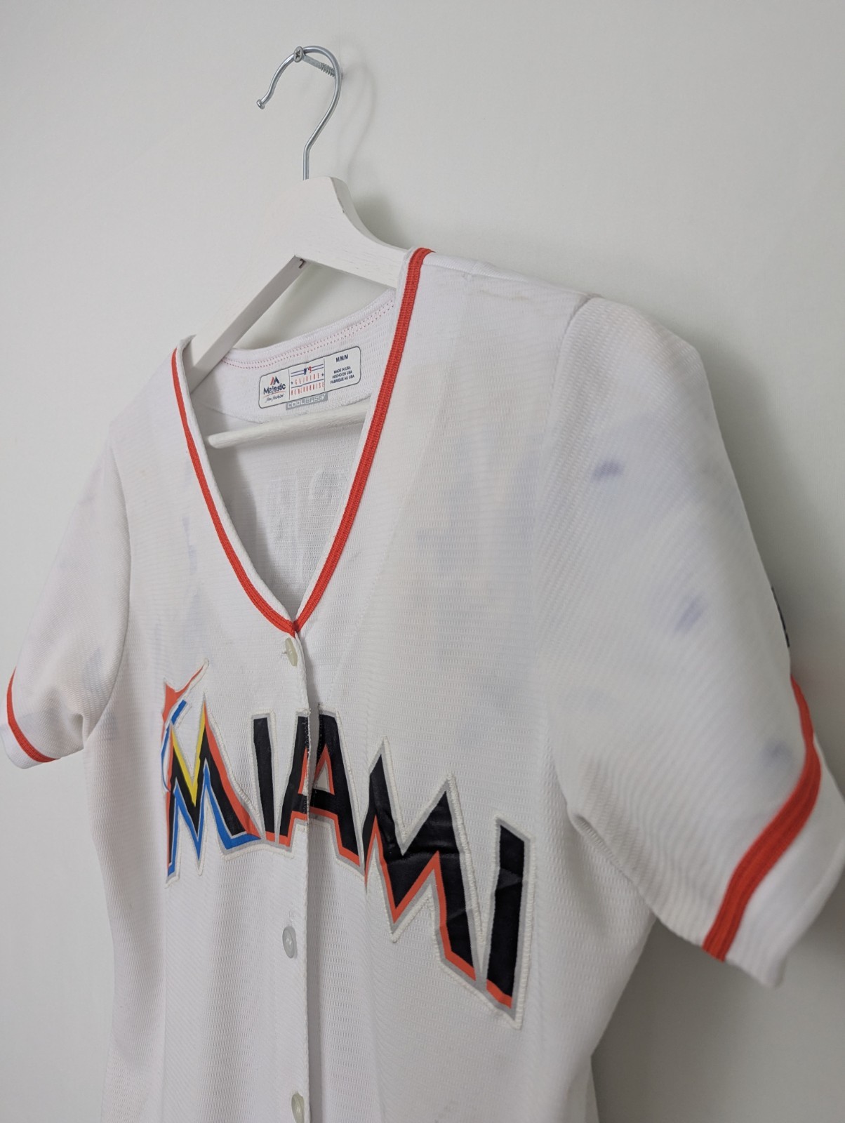 Majestic Miami Marlins Moncrief #21 Mlb Jersey - White - Size M