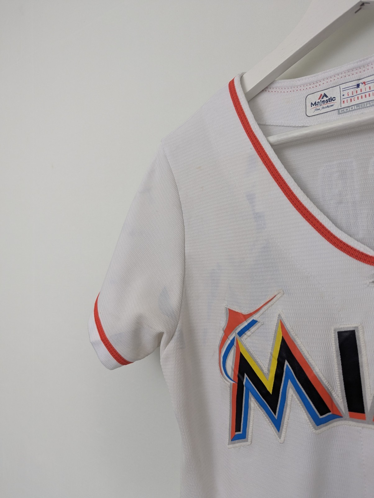 Majestic Miami Marlins Moncrief #21 Mlb Jersey - White - Size M
