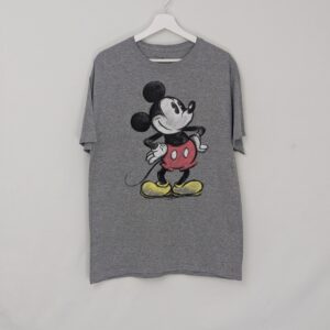 Mickey Mouse Graphic T Shirt - Grey - Size L - Disney