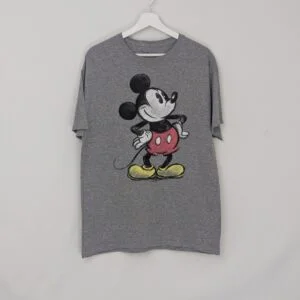 Mickey Mouse Graphic T Shirt - Grey - Size L - Disney
