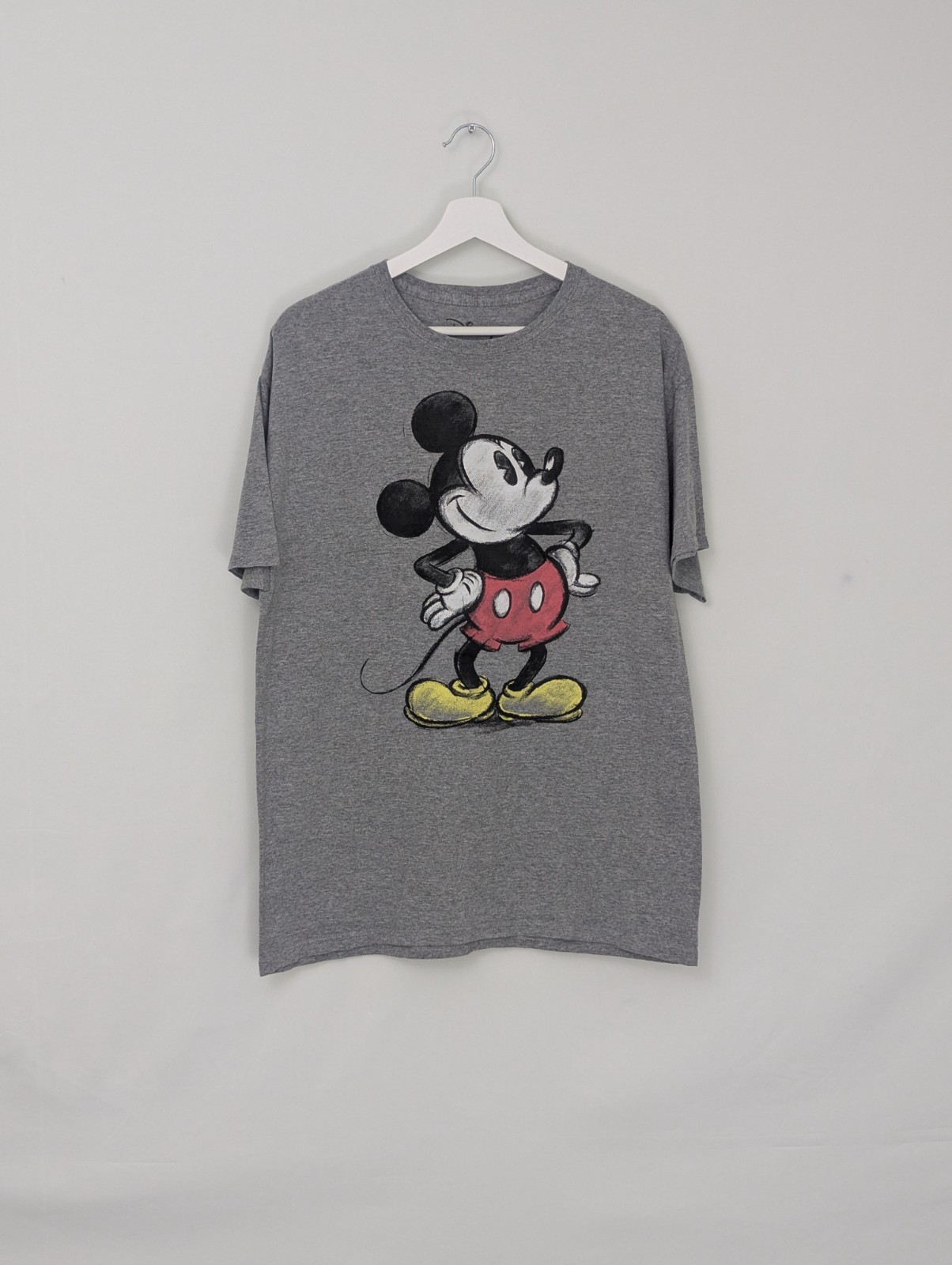 Mickey Mouse Graphic T Shirt - Grey - Size L - Disney