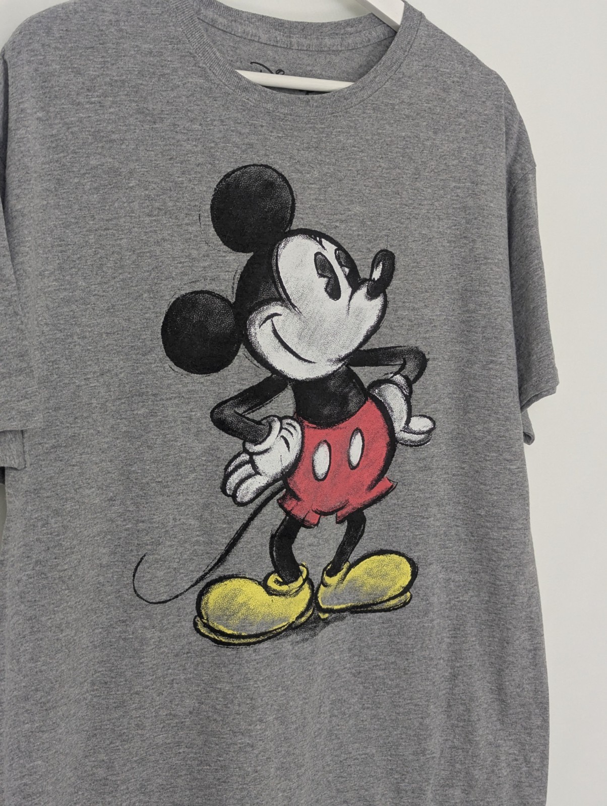 Mickey Mouse Graphic T Shirt - Grey - Size L - Disney