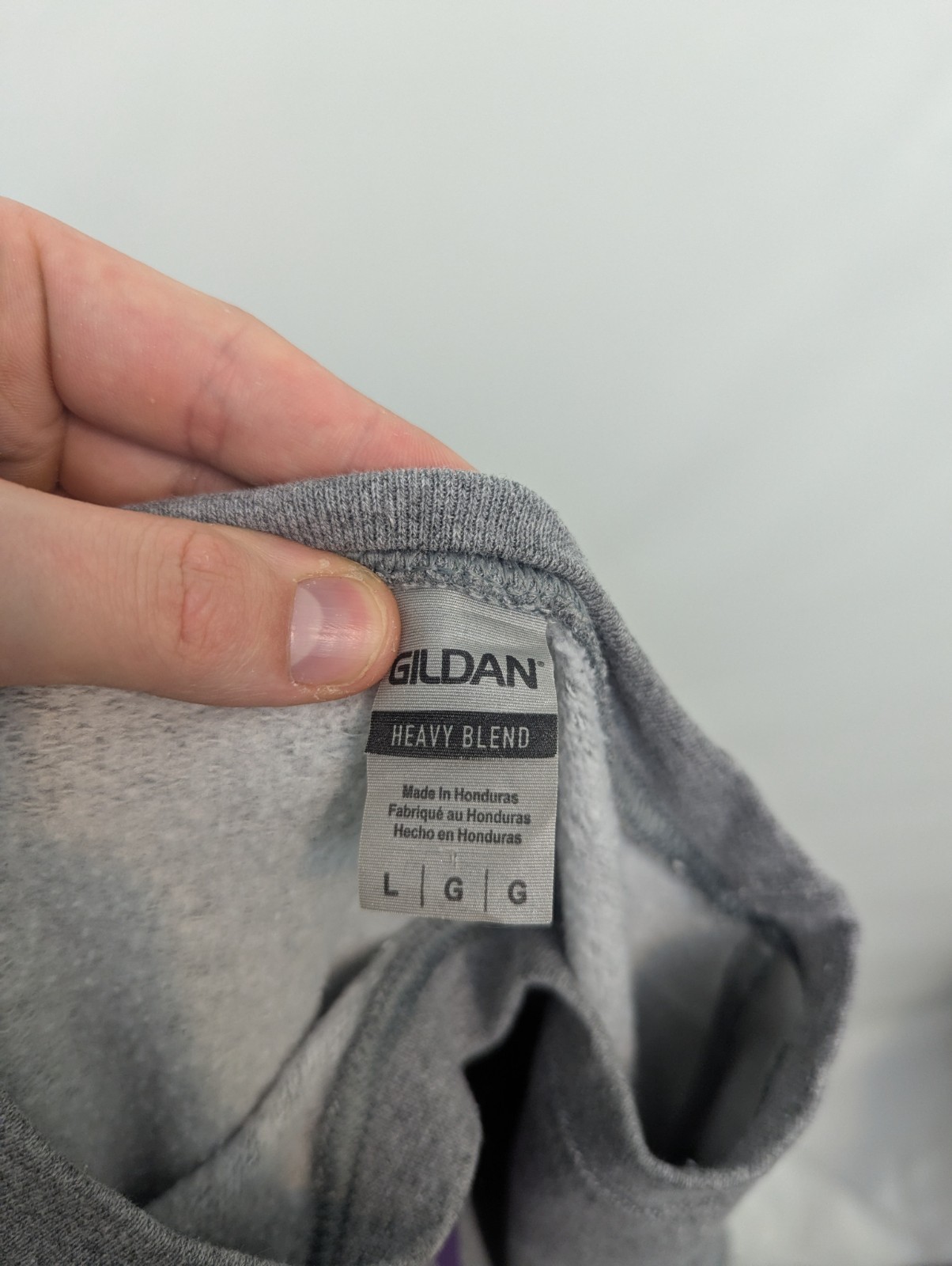 New York University Nyu Sweatshirt - Grey/purple - Crewneck - Men’s Large