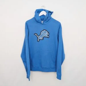 Nfl Detroit Lions Hoodie - Blue - Men’s Medium - Team Apparel