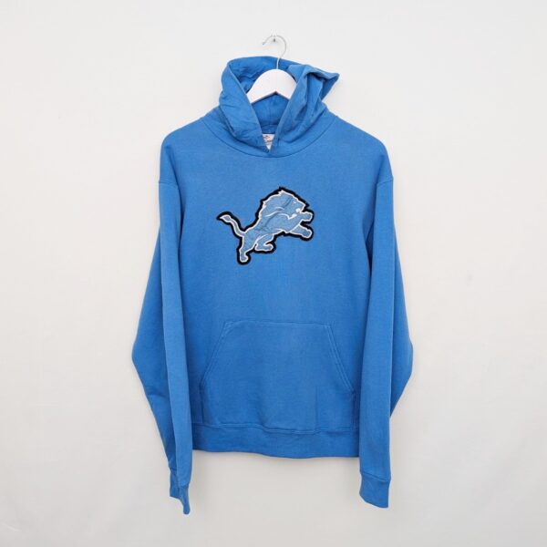 Nfl Detroit Lions Hoodie - Blue - Men’s Medium - Team Apparel