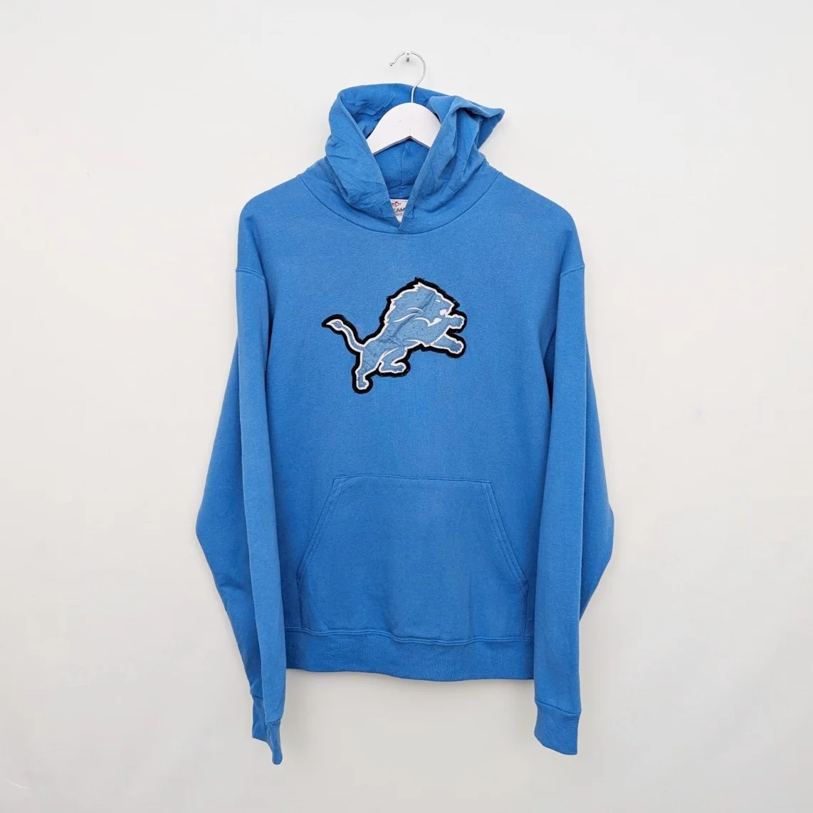 Nfl Detroit Lions Hoodie - Blue - Men’s Medium - Team Apparel