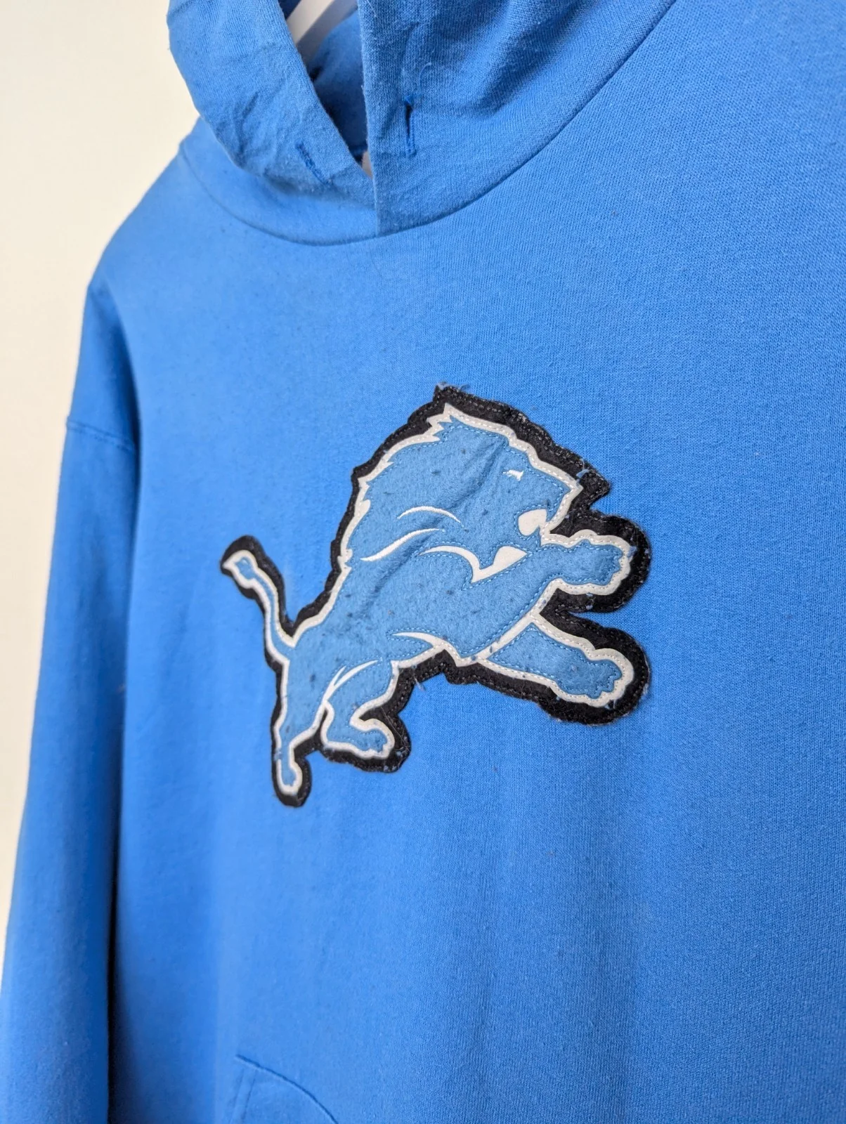 Nfl Detroit Lions Hoodie - Blue - Men’s Medium - Team Apparel