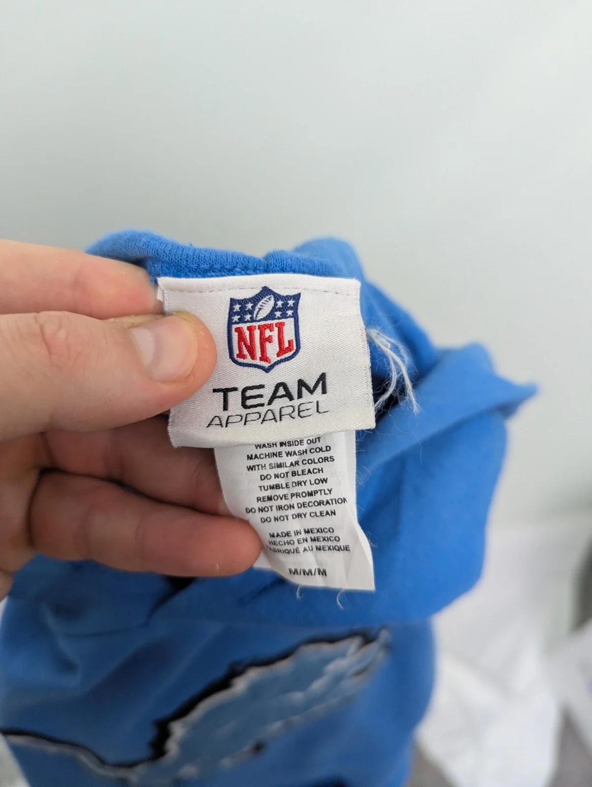 Nfl Detroit Lions Hoodie - Blue - Men’s Medium - Team Apparel