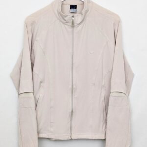Nike Sphere Dry Womens Zip Jacket – Beige – size L – Y2K 2000s