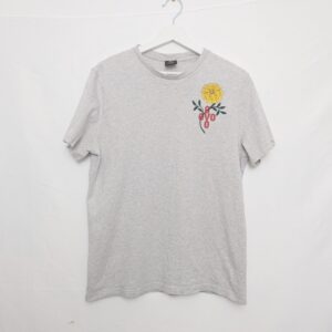 Ovo Marigold Pom Pom Flower T-shirt – Heather Grey – Size M - (2016–2018)