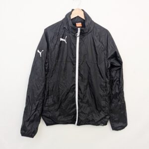 Puma Black Lightweight Windbreaker Jacket - Men’s Medium - Full Zip