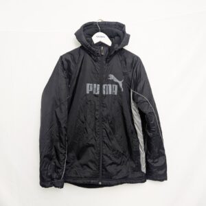 Puma Black Padded Jacket – Men’s Small (label Youth Xxl) – Hooded, Fleece Lined
