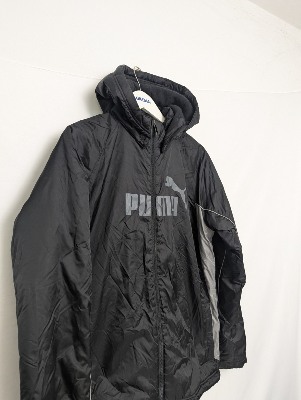 Puma Black Padded Jacket – Men’s Small (label Youth Xxl) – Hooded, Fleece Lined