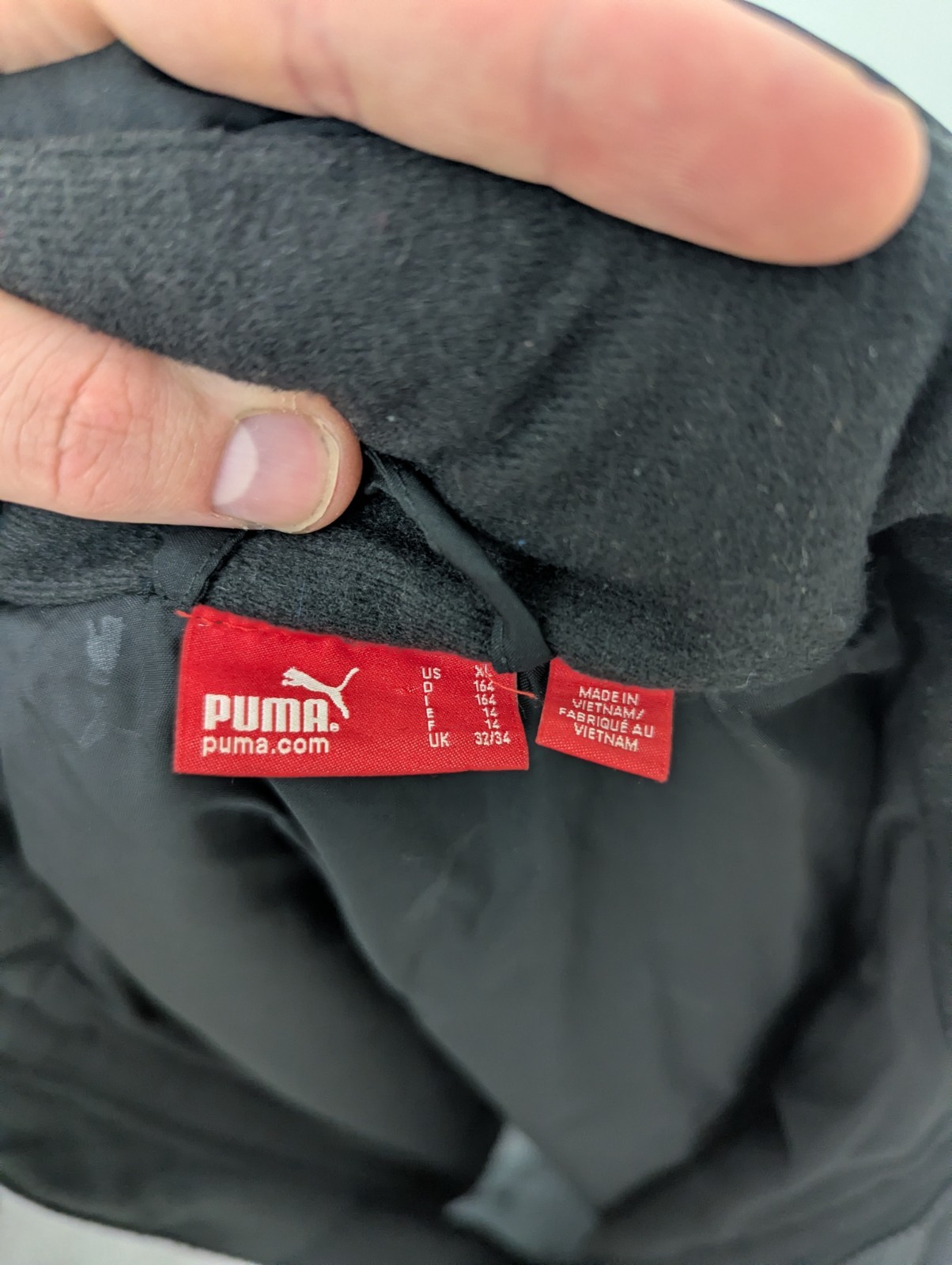 Puma Padded Jacket – Youth 12–14 – Black