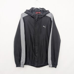 Puma Puffer Jacket - Mens Medium - Black/grey - Lightweight