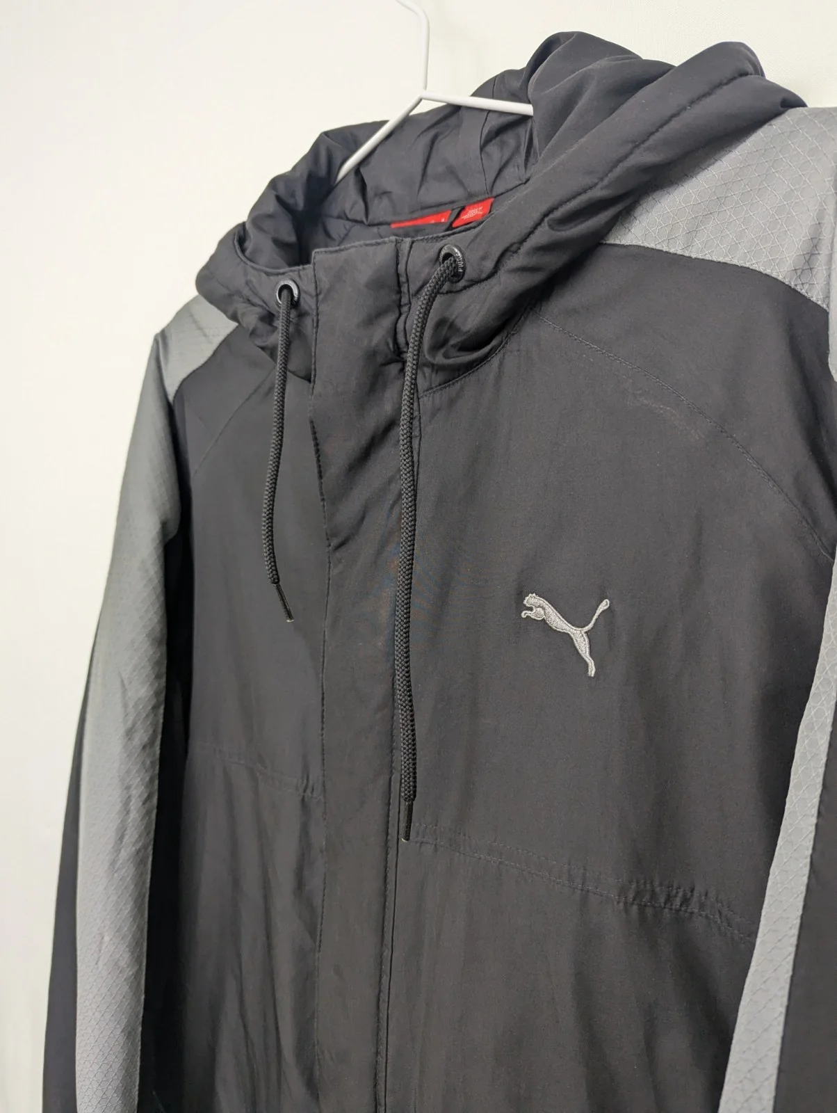 Puma Puffer Jacket - Mens Medium - Black/grey - Lightweight