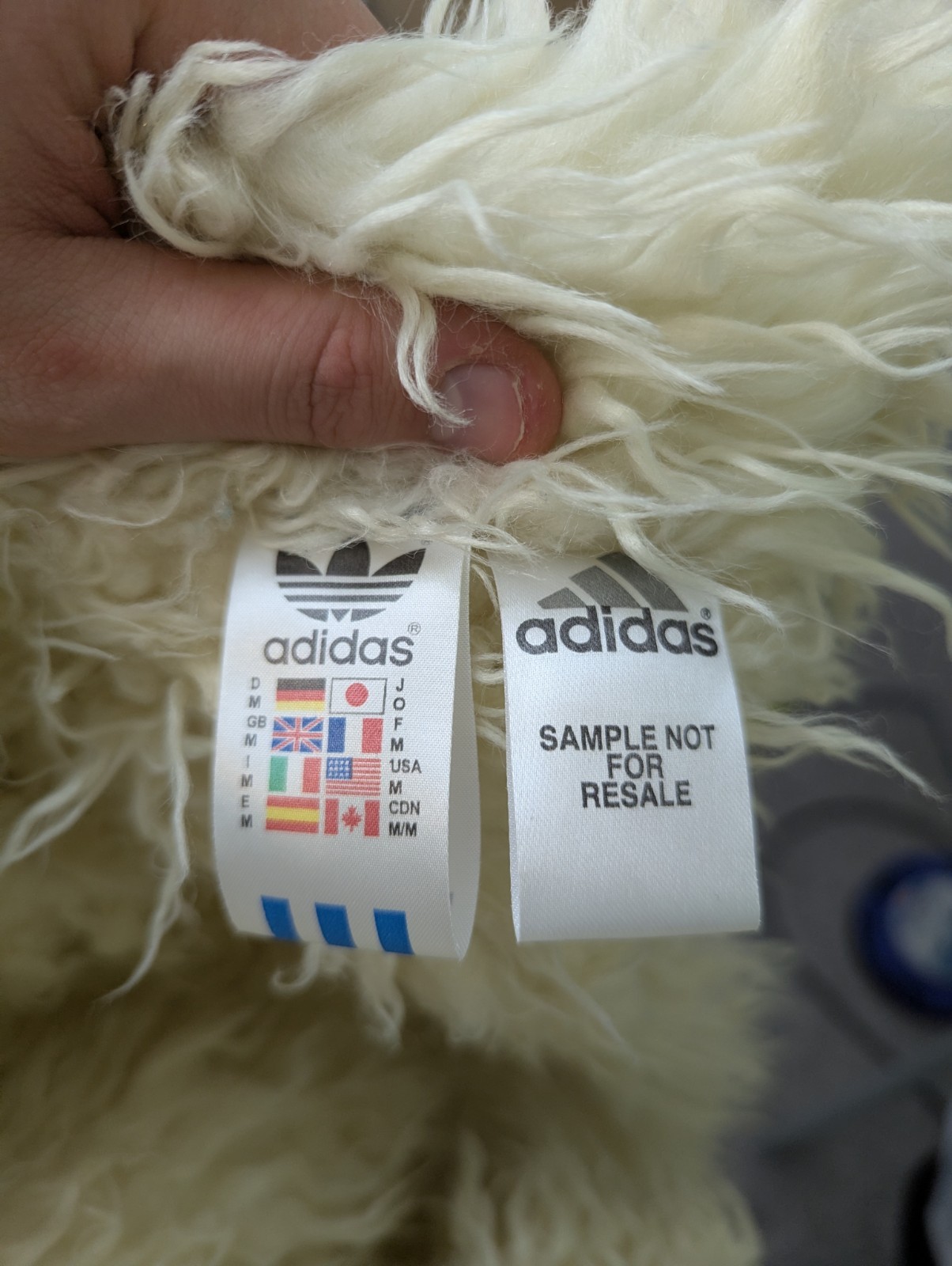 Rare Vintage Adidas Originals Sample Faux Shearling Jacket - Cream - Women’s M