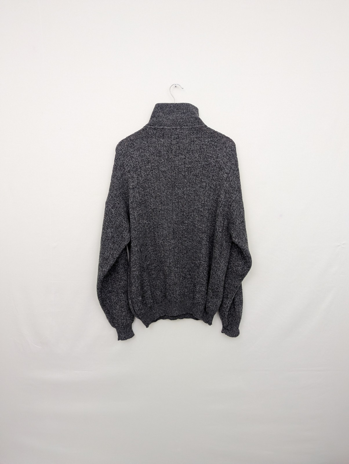 Red Fox 1/4 Zip Knit Jumper - Grey Marl - Mens Size Medium